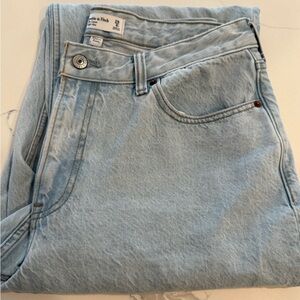 Abercrombie Fitch The Loose High Rise Curve Love Womens 29(8) R Blue Relaxed Fit